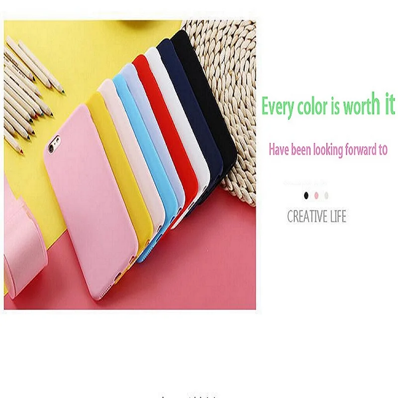 Silicone Solid Color Case for iPhone 11 Pro MAX XR X XS Max Candy Phone Cases for iPhone 7 6 6S 8 Plus back Cover coque