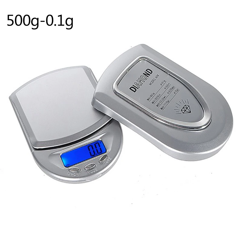 Мини Карманные электронные весы 100/200/500g 0,01/0,1g Портативный цифровые весы с Подсветка грамм весы мини-электронная шкала - Цвет: 500g-0.1g