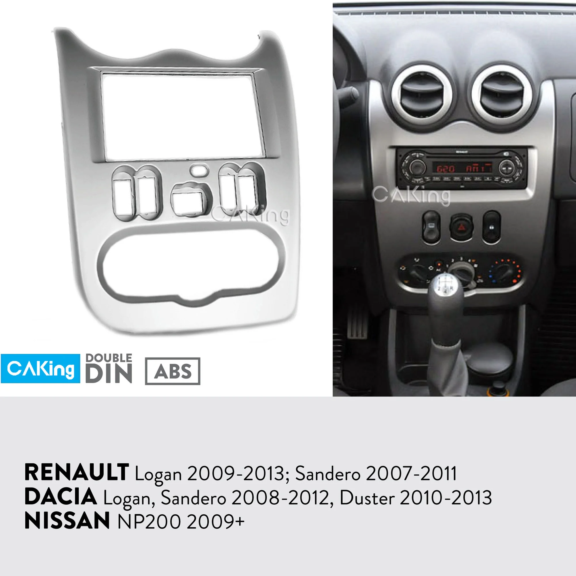 Двойная Din Автомобильная радиопанель Fascia ДЛЯ NISSAN NP200 2009 + комплект для приборной
