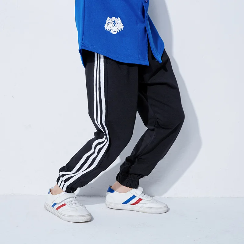 

Spring New Style Big Boy Three Bars Men And Women Children Sports Pants Spring And Autumn Loose Hip Hop Skinny Pants