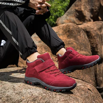 

Winter Outdoor Work Shoes Snow Boots Tactics Keep Warm Man Shoes Anti Slip Men's Rubber Boots Big Size Add Cotton Ankle Boots A2