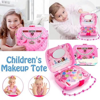 

Make Up Toy Pretend Play Kid Makeup Set Safety Non-toxic Makeup Kit Toy for Girls Dressing Cosmetic Travel Box Girls Beauty Toy