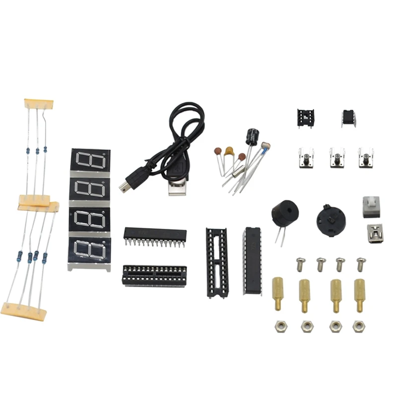 4-разрядный Ds1302 Led Дисплей Diy Смарт точные часы, набор для самостоятельной сборки для Arduino