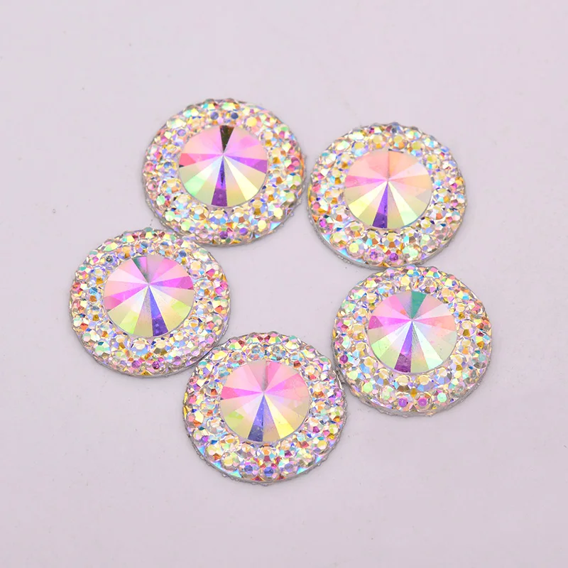 JUNAO 8mm 10mm 12mm 20mm 30mm 40mm 대형 크리스탈 AB 라인 석 아플리케 플랫 백 카보 숑 스톤 수지 크리스탈 스트 라스 공예품