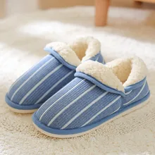Модные женские зимние домашние тапочки; нескользящая обувь; Повседневные тапочки; хлопковая обувь; удобные теплые тапочки