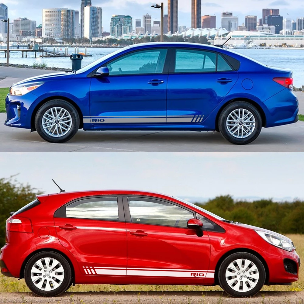 2 шт. Авто Виниловая пленка автомобильные декоративные наклейки для KIA RIO Sport Styling тюнинг автомобильные аксессуары