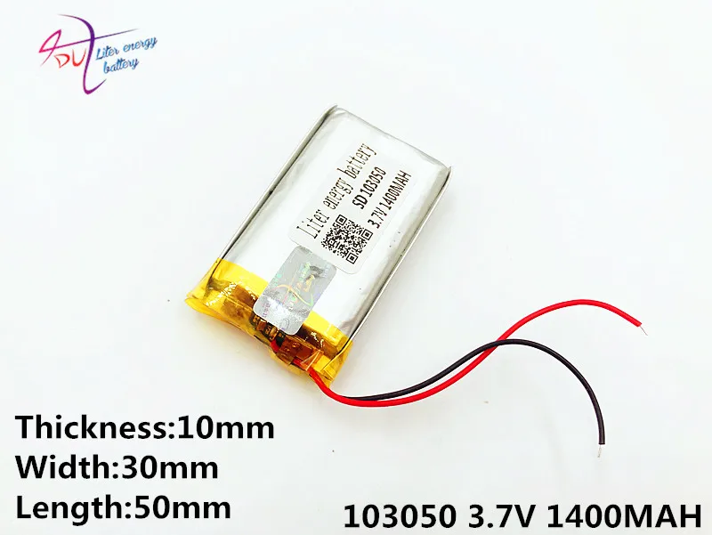 Аккумулятор Liter 3 7 в Gps навигатор Mp4 Boudin батареи большой емкости 103050 1400 мАч пакеты