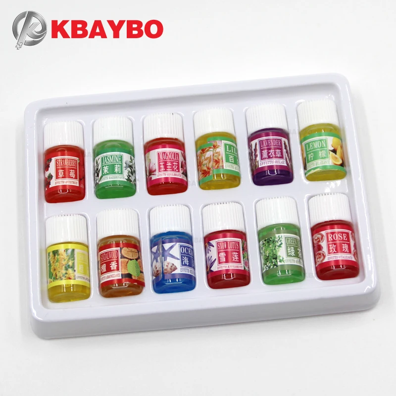 KBAYBO 3 мл* 12 шт. масло пакет Водорастворимые эфирные масла для ароматерапии масло лаванды диффузор с 12 видов аромата