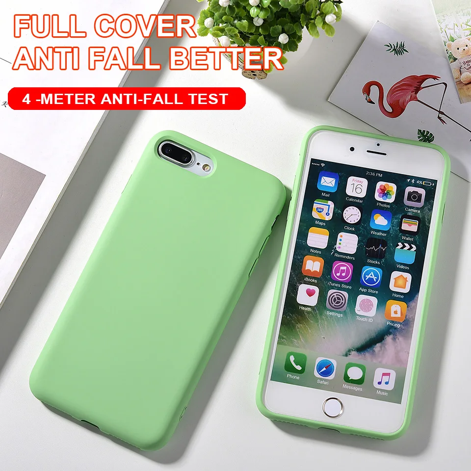 Мягкий чехол из жидкого силикона для iPhone 11 Pro Max 7 8 6 s Plus 7plus 8plus карамельных цветов X