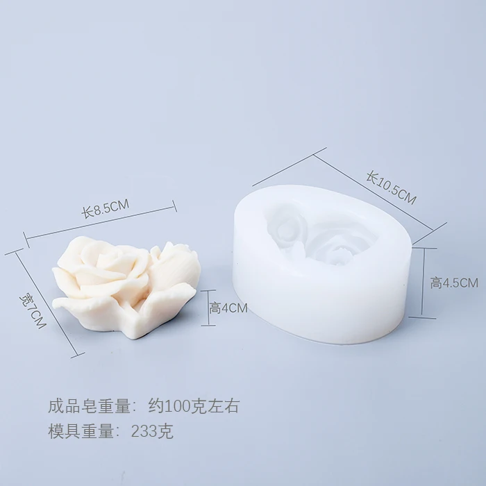 3D цветок силиконовые формы для мыла Свеча для торта формы DIY ремесло пион мыло изготовление пресс-форм Рождественские Формы