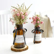 1 шт скандинавские креативные сухие цветочные стеклянные вазы для домашнего офиса Настольные Украшения