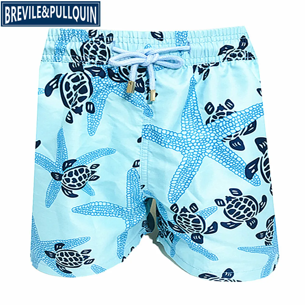 Brand Fashion Brevile pullquin Beach Board Shorts Men Turtles Swimwear Bermuda Quick Dry Adults Swimtrunks M L XL XXL - Цвет: C