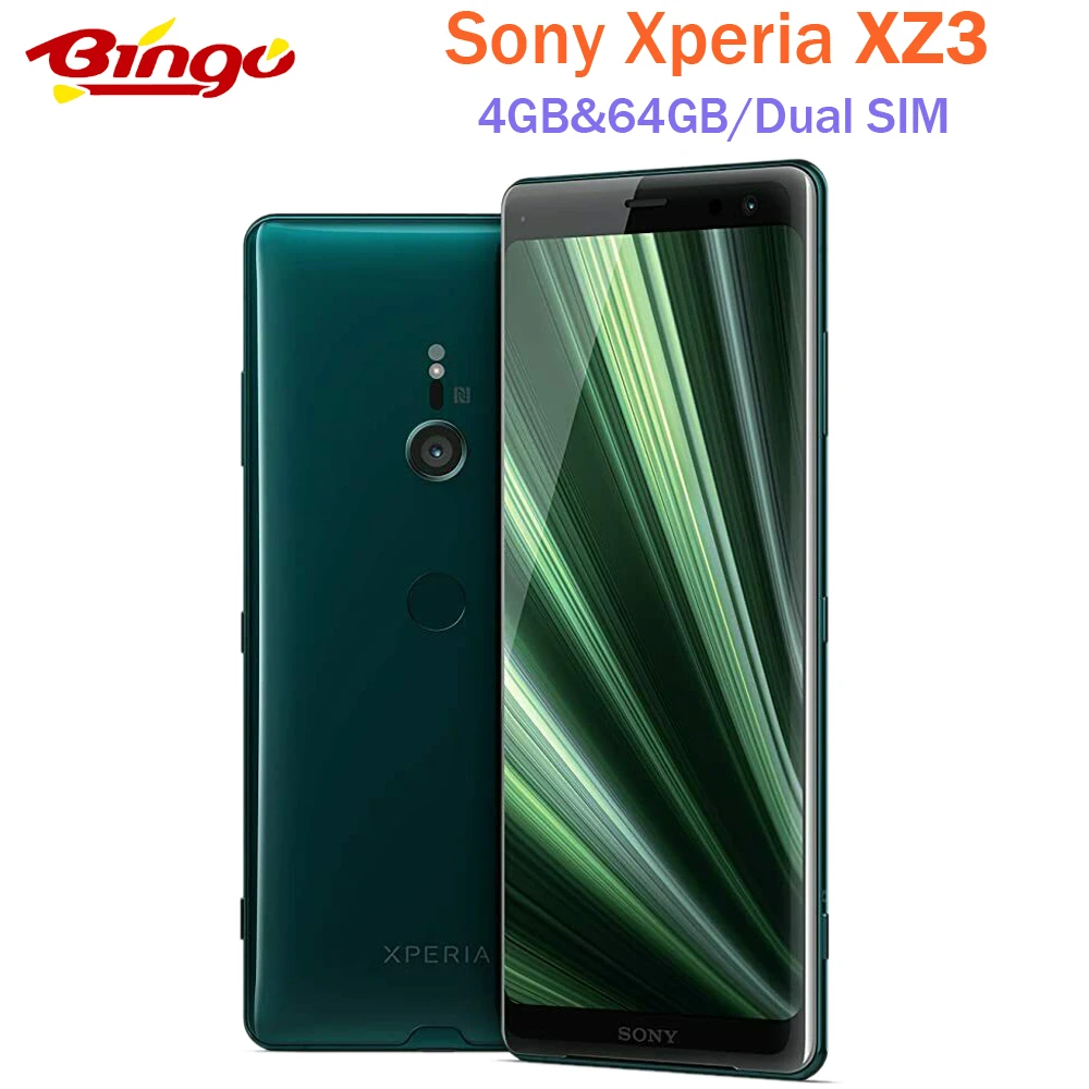 Sony Xperia XZ3 Dual H9436 Android Teléfono Móvil 4G LTE 6,0 Octa core 4GB RAM 64GB ROM Dual SIM 19MP y 13MP NFC de huellas dactilares