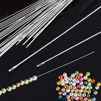 

2020 New 47Pcs Seed Beading Needles Extra Fine Thin Long Straight Needle Jewelry Making