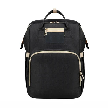 

New Arrival Mummy Bag Large Capacity Multifunctional Folding Crib Backpack for Women Light Gray/Green/Black/Dusty Pink