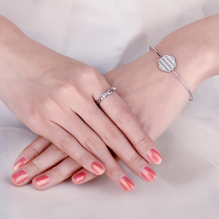 JewelryPalace современный Art Deco кубического циркония Обещание Кольца для Для женщин натуральная 925 пробы серебряные свадебные украшения для помолвки