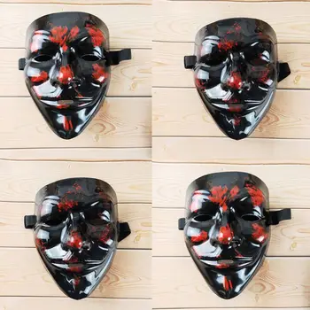 

Men Women Halloween Terror Bloody Mask Ghost Dance V-Shape Full Face Elastic Band Role Playing Cosplay Costume Party Props CORD
