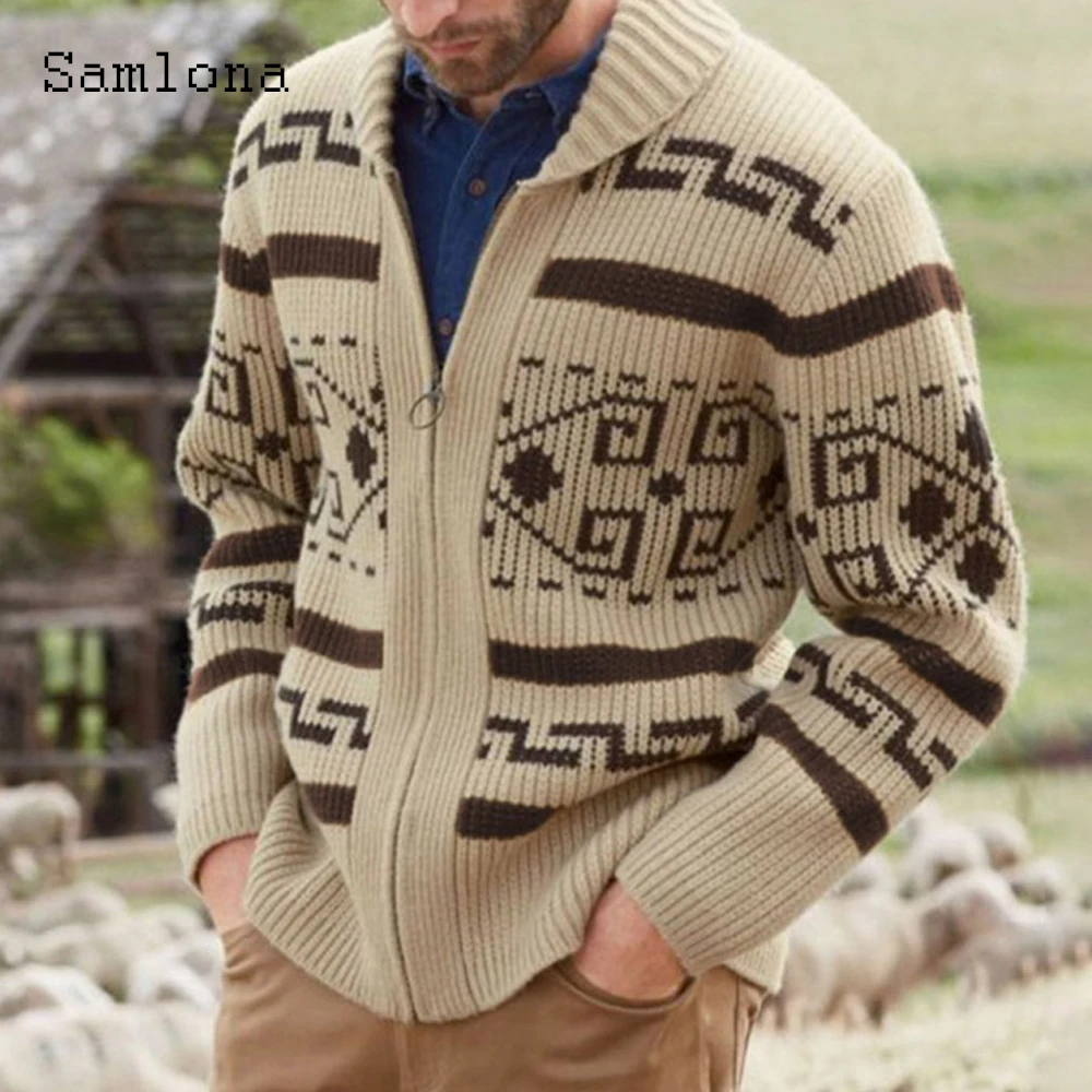 Plus Size 4xl Men Autumn New Knitted Sweaters Winter Warm Coats Open Stitch Mens Patchwork Sweater Hooded Top Cardigans 2023