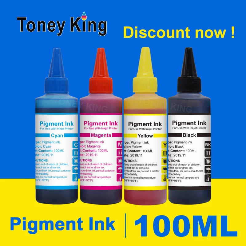 Toneyking 100 мл/Флакон чернил пигментные чернила универсальные для Epson Stylus Pro 3800 3880 7890 принтер 4 цвета BK C M Y