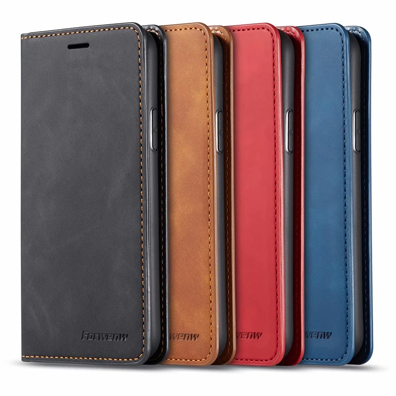 

Magnetic Leather Flip Phone Case for Apple iPhone 11 Pro Max Luxury Wallet Cover Anti-knock Fashion Business