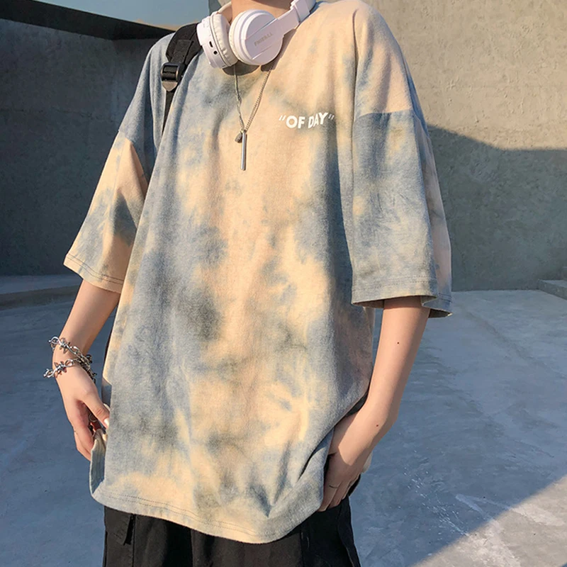 

Rainbow Tie Dye Print T Shirt Women Oversized Short Sleeve O neck Gradient Tee Shirt Women Streetwear Autumn 2020 Female Tshirt