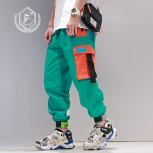 Golomise, мужские свободные брюки-карго в стиле сафари, лоскутные шаровары, штаны для бега, модные штаны до щиколотки в стиле хип-хоп