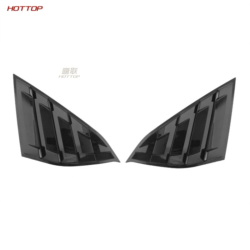 Glossy Black 2pcs Пластик Глянцевый черный задний треугольник окна декоративные полосы Ложные выход для Honda Accord 10th - Цвет: Glossy Black 2pcs