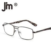 JM Ретро винтажные очки для чтения для мужчин металлические прямоугольные Ридеры