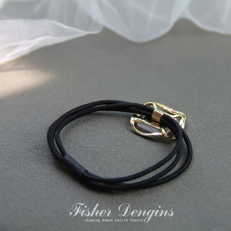 Elegantes Opal Metall Haar-scrunchies Für Damen Und Mädchen_voghion.com