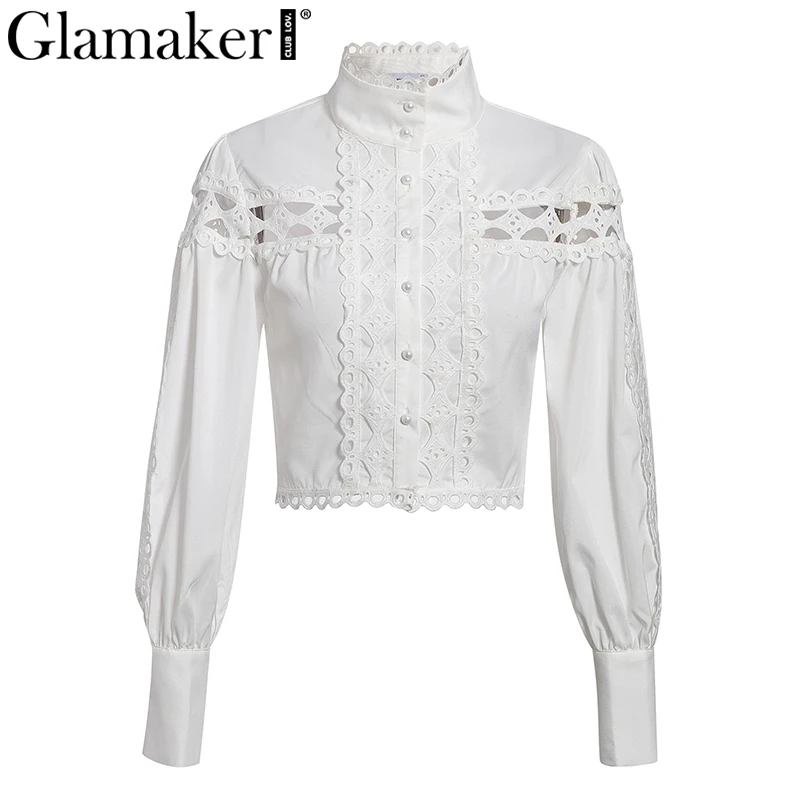Glamaker-Turtleneck-white-embroidered-office-blouse-Hollow-out-puff-sleeve-patchwork-spring-blouse-shirt-Elegant-holiday (3)