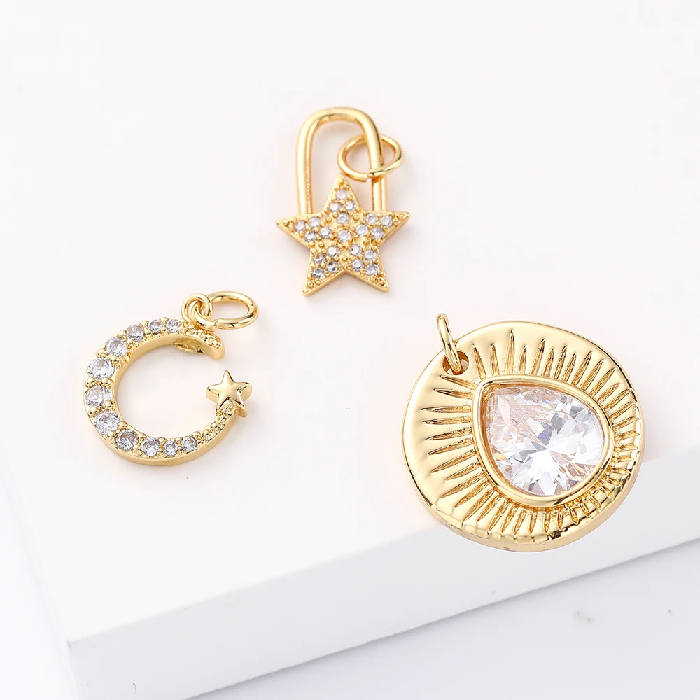 Butterfly Pendant Charms for Jewelry Making Supplies Gold Snake Heart Evil Blue Eye Deisign Charm Diy Earring Bracelet Necklace