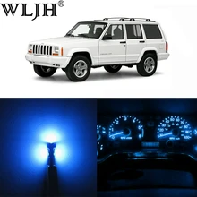 WLJH tablica przyrządów klastra prędkościomierz obrotomierz klastra 12V pełna dioda led zestawy oświetleniowe dla Jeep Cherokee XJ 1984-2001