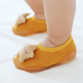 

New Newborn First Walkers Baby Sock Shoes Kid Rabbit Soft Rubber Shoes for girl boys Infant Anti-slip Shoes