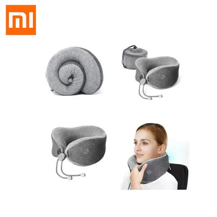 Массажная Подушка Xiaomi Lefan Massage Sleep Neck Pillow (Темно-Серый) Питание 2 батарейки АА 15