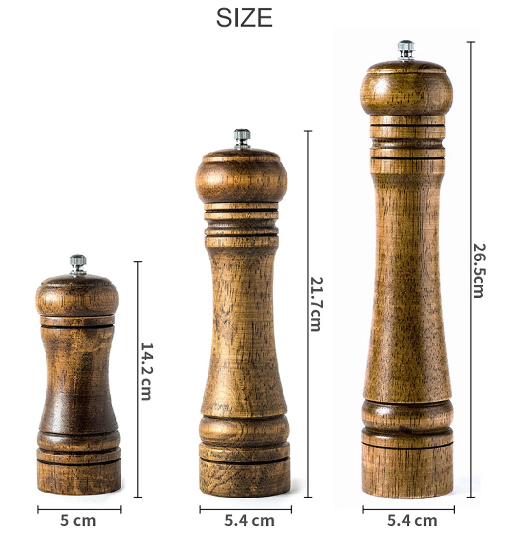 Wooden Salt And Pepper Grinders