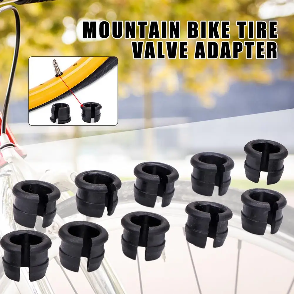 10PCS/Set Bike Tire Valves Adapter French to US Air Compressor