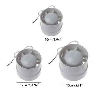 

Round Pipe Fan Duct Booster Exhaust Ventilator Ventilation Vent Air 4" 5" 6" Mute for Window Bathroom Toilet Kitchen 220V G8TC