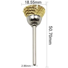 16x для чистки металлических поверхностей роторный инструмент Аксессуары Золотая проволока щетки инструмент