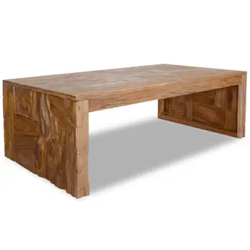 

vidaXL Coffee Table Erosion Teak Wood 110x60x38 cm