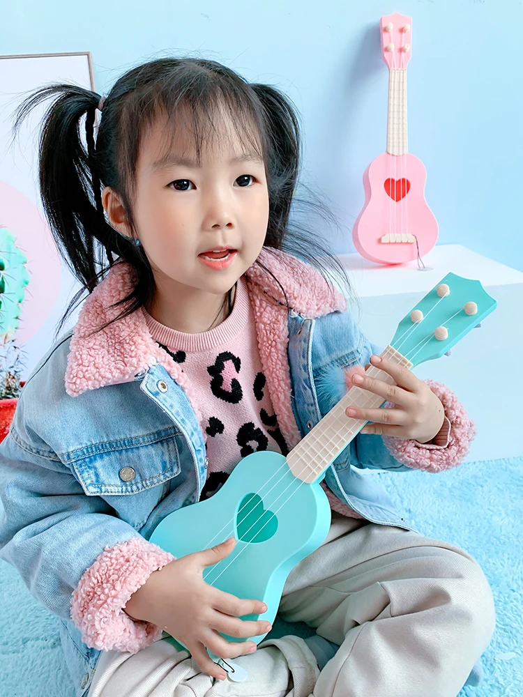 

Children's guitar toy girl ukulele beginner musical instrument simulation violin can play