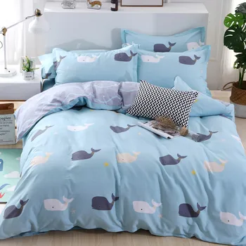 

Bed Sheet Quilt Denim Cotton Bedding Bedding Kit-Style Dormitory Beddings Three-Piece Set Single Cartoon