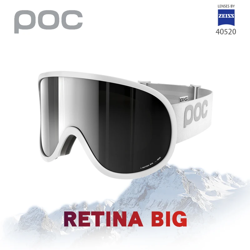 Оригинальные лыжные очки бренда POC Retina двухслойная противотуманная большая