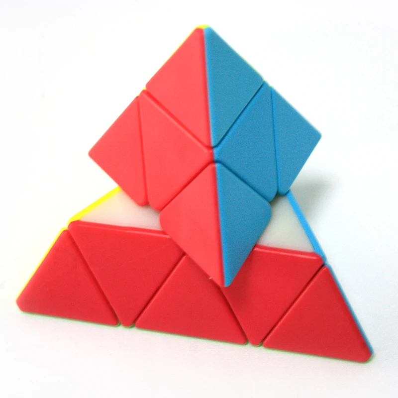 Qiyi Qiming Pyramid Stickerless Speed Cube Triangle Cube Puzzles Twisty Puzzle Magic for Kids Intelligence Development