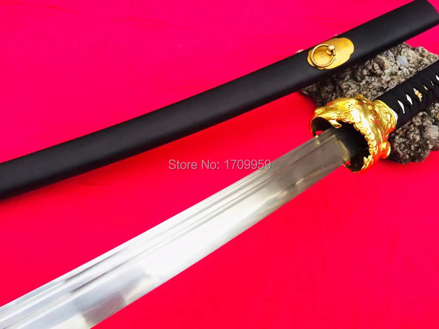 Chinese KungFu Tiger Head Broadsword Sword WuShu Da Dao Strong High Manganese Steel Sharp Outdoors Fighting Knife Saber