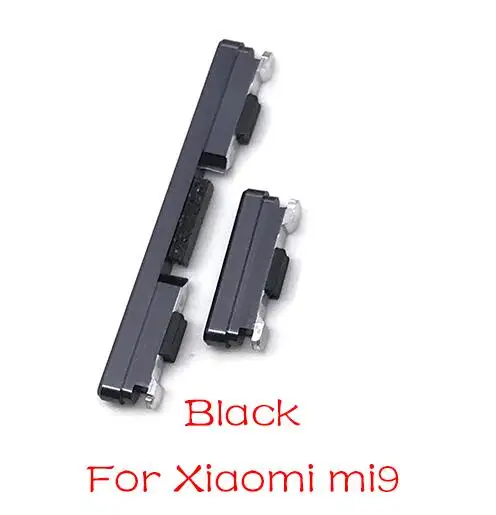 Кнопочный ключ питания для Xiaomi Mi A2 6 6X9 8 Lite Max 3 Play Кнопка регулировки громкости Замена бокового ключа - Цвет: Mi9 Black