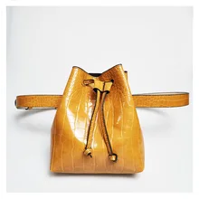 Женская поясная сумка из искусственной кожи, поясная сумка из кожи аллигатора, поясная сумка для брюк, модная женская сумка со змеиным ремнем, сумка-ведро