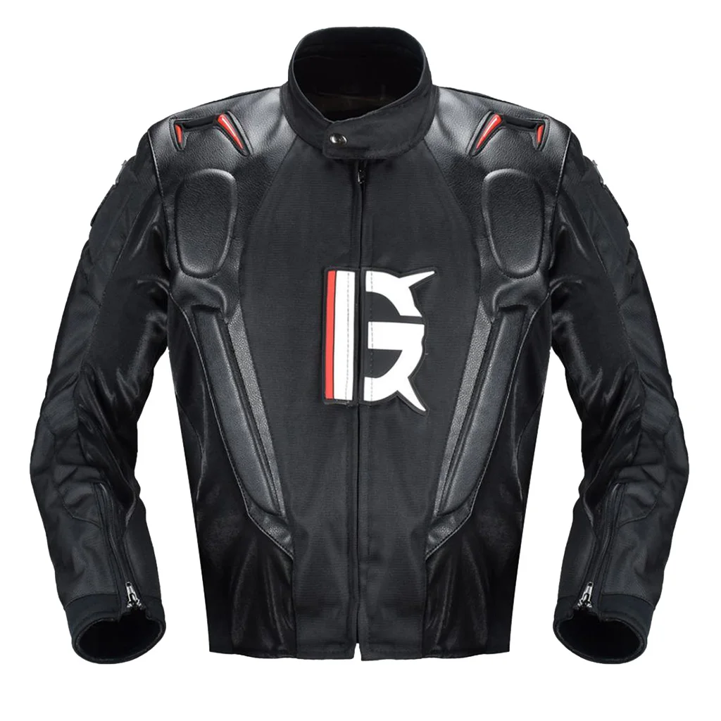 

Motorcycle Jacket for Men - Motorbike Racing Biker Riding Breathable Armored Body Protector with 7 in 1 Protection Gear