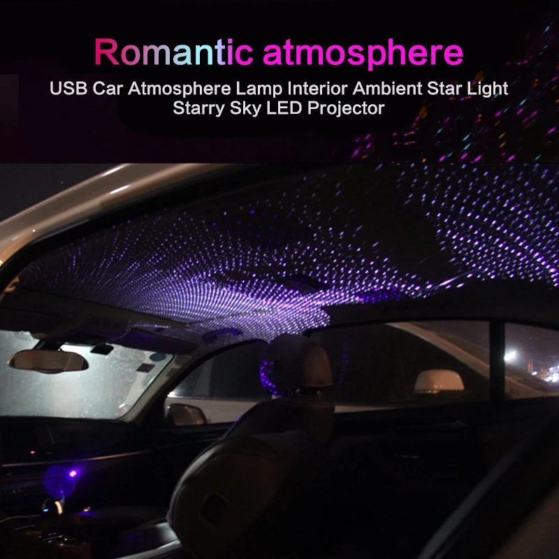 Интерьерная USB-лампа для автомобиля атмосферная лампа интерьера Звездный