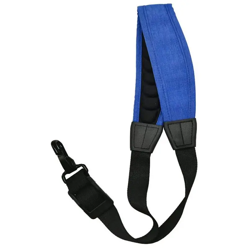 

Saxophone Strap Alto Tenor Bari Soprano Sax Neck Strap Pressure Reducing Soft Padded with Metal Hook Blue