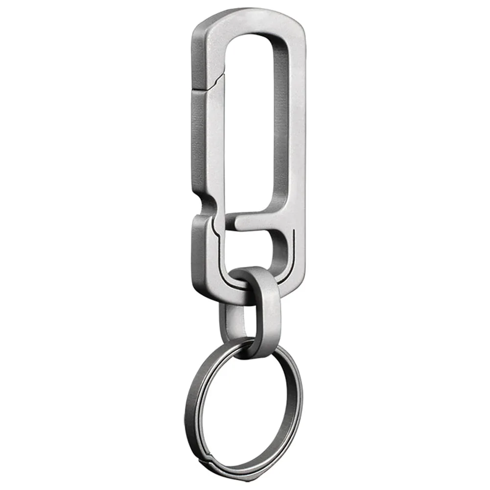 

Newest Lightweight Titanium Alloy Keychain Key Ring Hanging Buckle Outdoor Carabiner for Camping